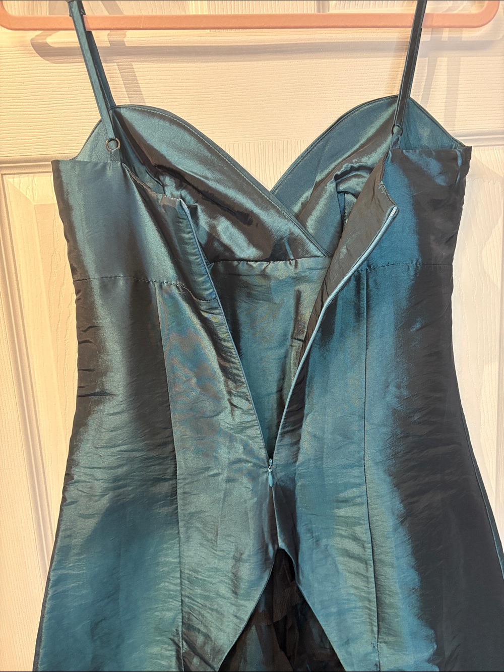 ⭐️ X:S Clothing Metallic Teal Cocktail Dress with Tulle Hem - size Small - Picture 11 of 13